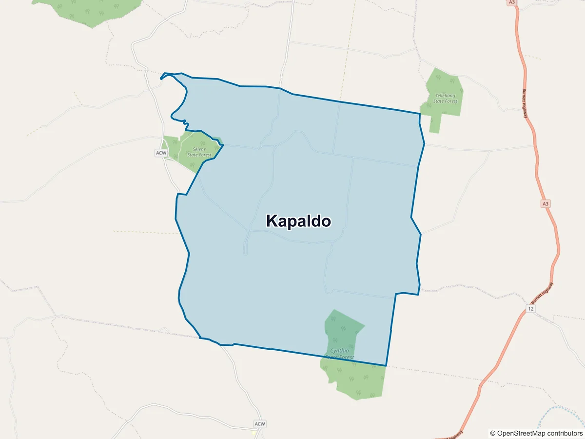 Map of Kapaldo, QLD, Australia