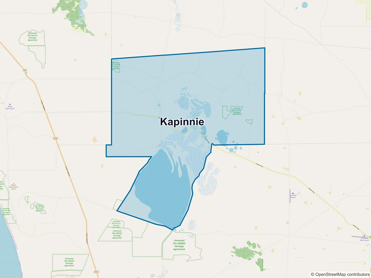 Map of Kapinnie, SA, Australia