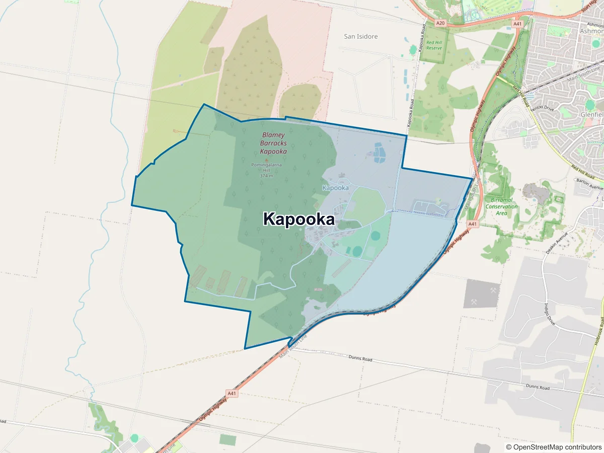 Map of Kapooka, NSW, Australia