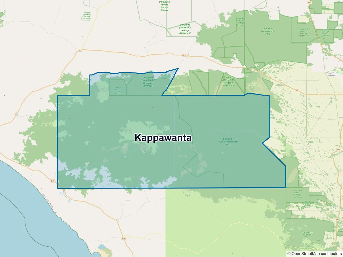 Map of Kappawanta, SA, Australia