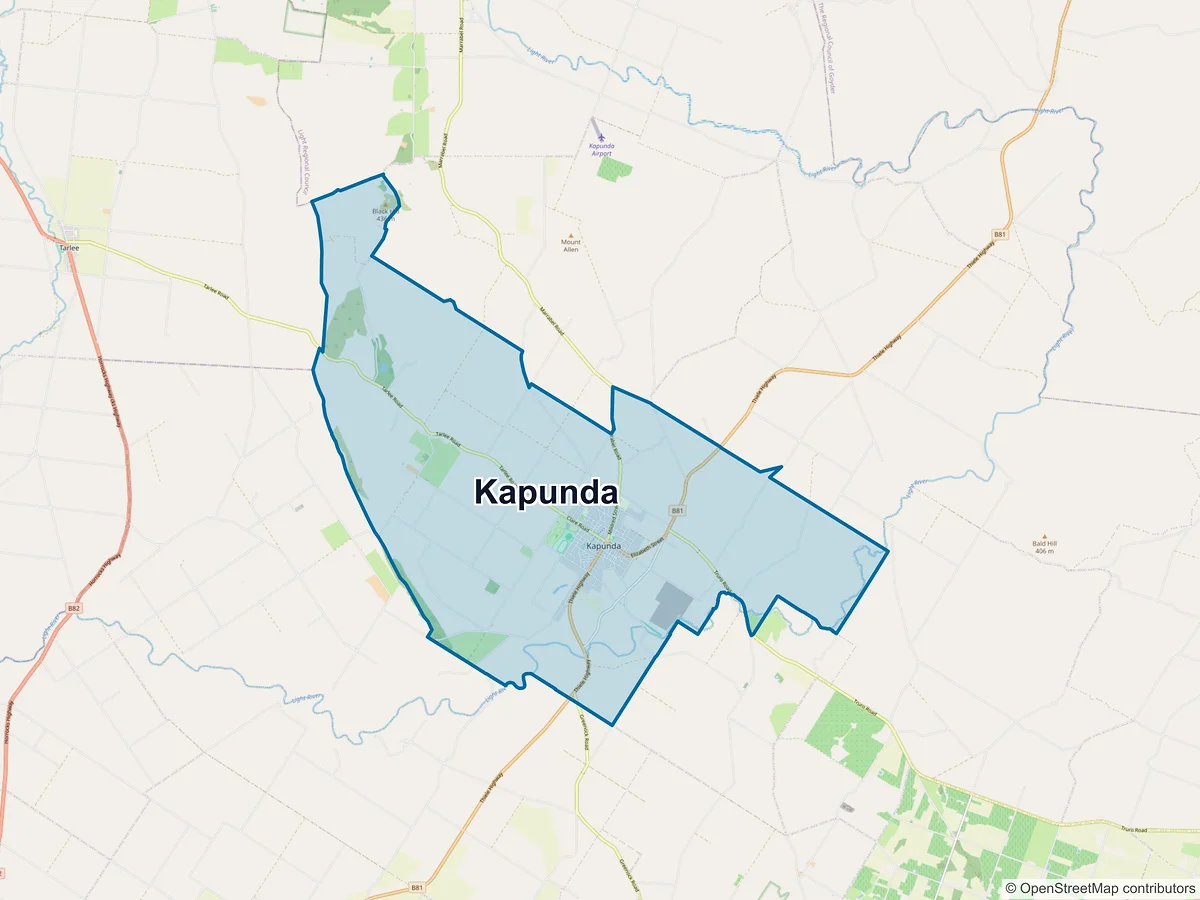 Map of Kapunda, SA, Australia