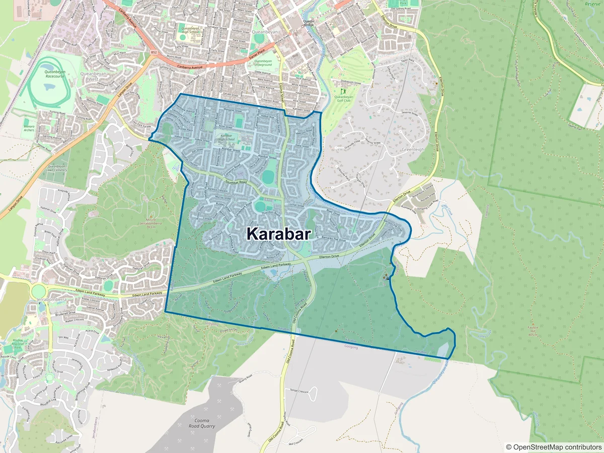 Map of Karabar, NSW, Australia