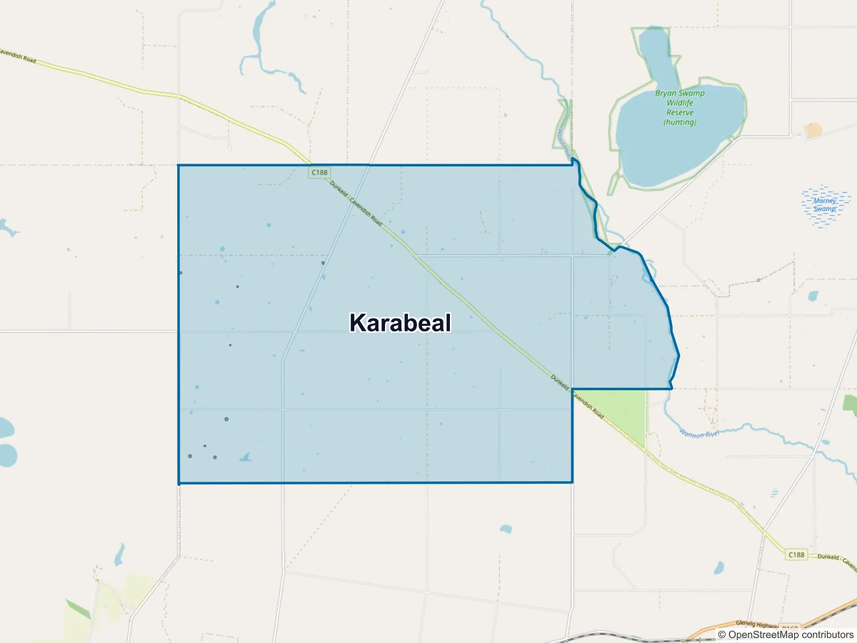 Map of Karabeal, VIC, Australia