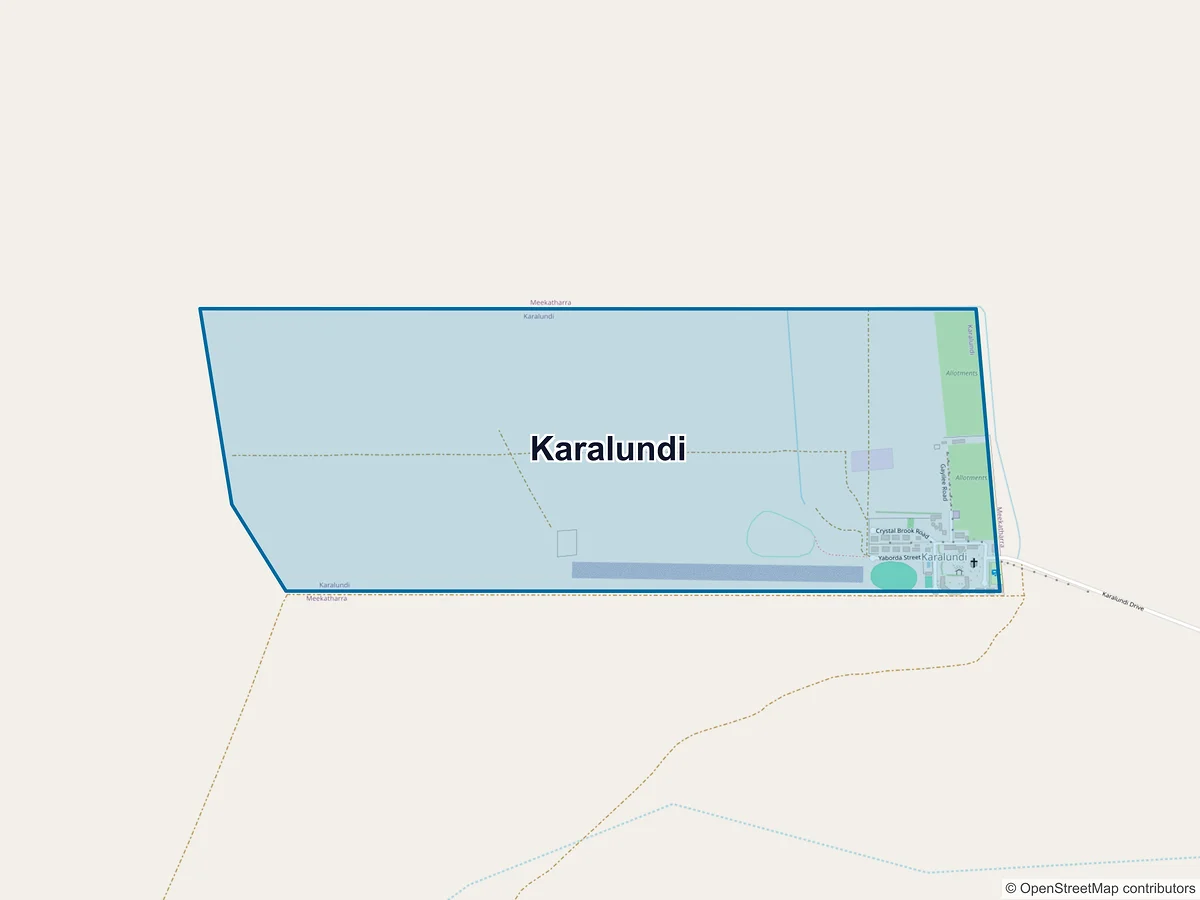 Map of Karalundi, WA, Australia