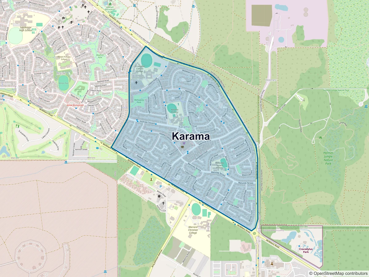 Map of Karama, NT, Australia