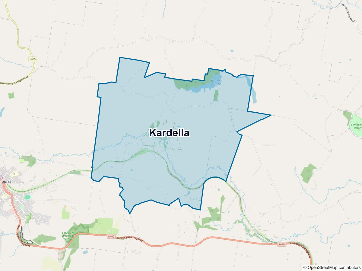Map of Kardella, VIC, Australia
