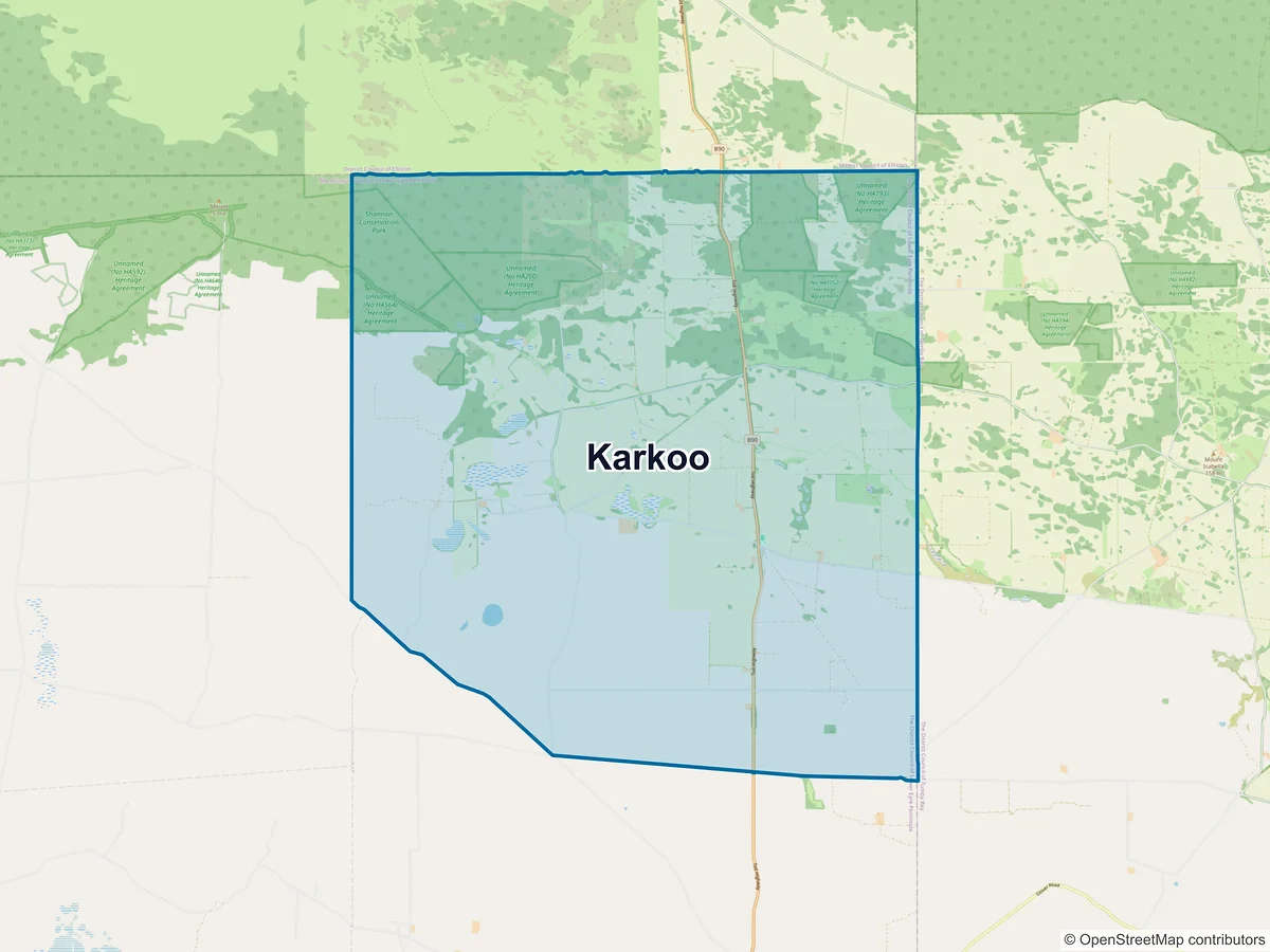 Map of Karkoo, SA, Australia
