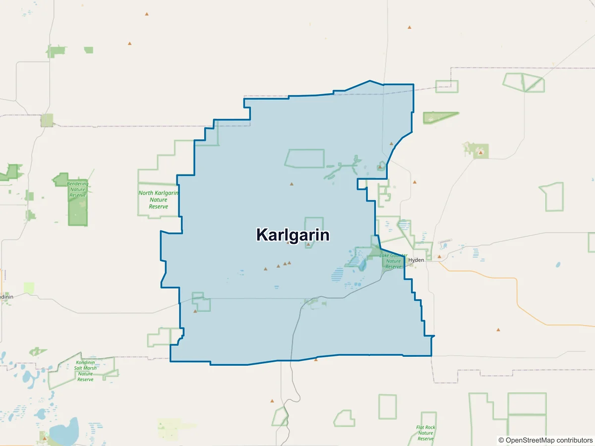 Map of Karlgarin, WA, Australia