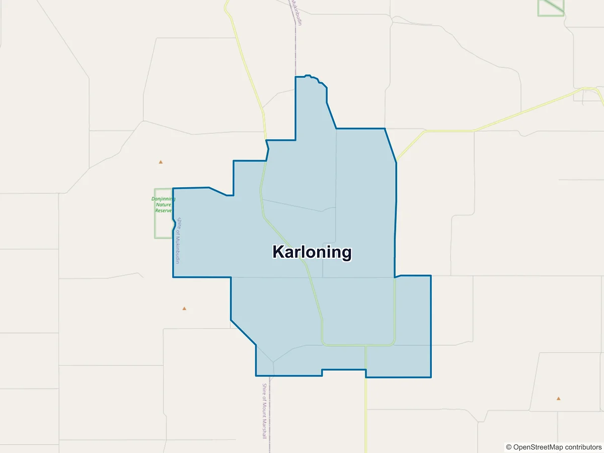 Map of Karloning, WA, Australia