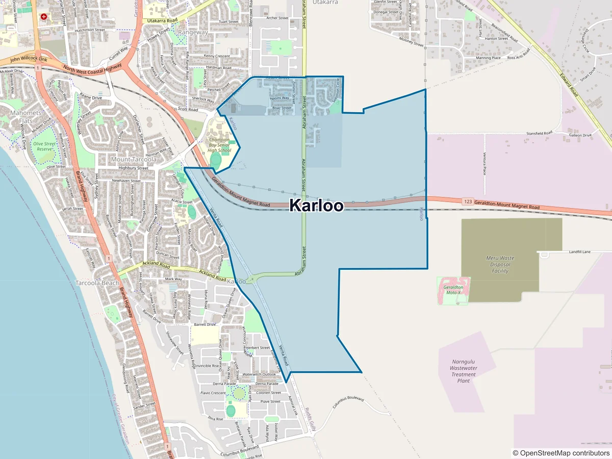 Map of Karloo, WA, Australia