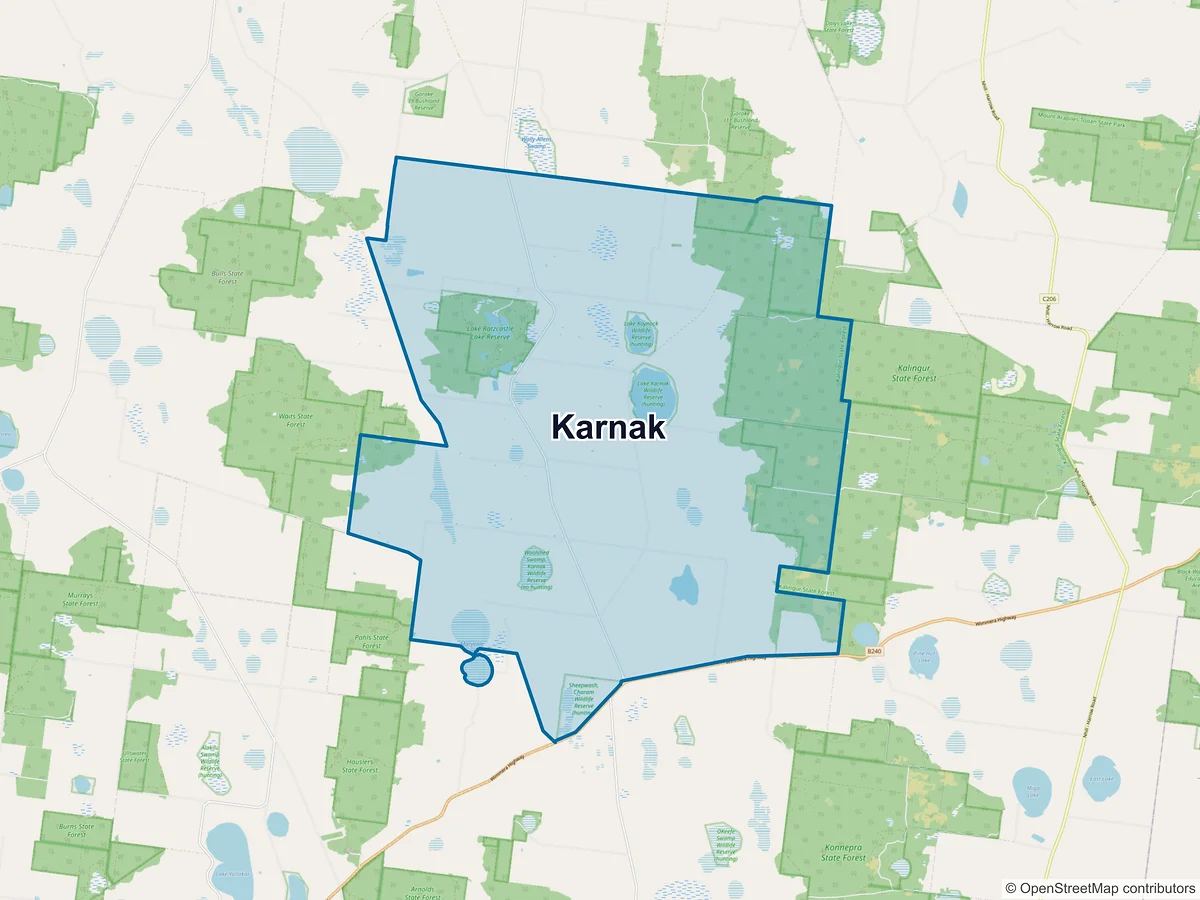 Map of Karnak, VIC, Australia