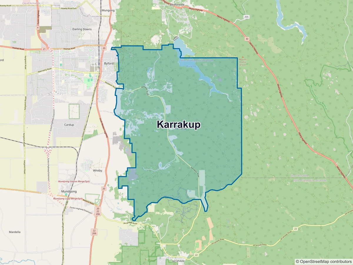 Map of Karrakup, WA, Australia