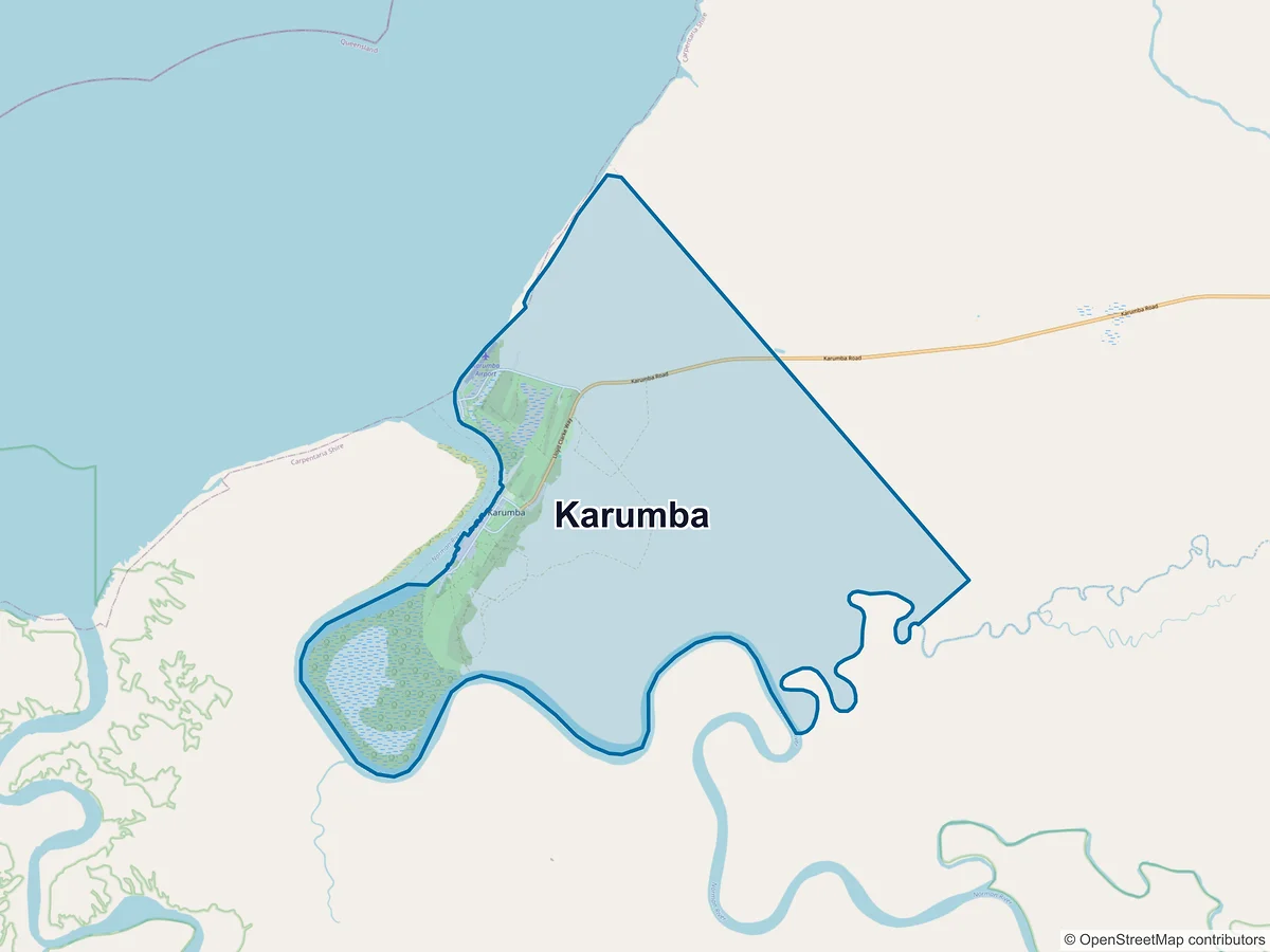 Map of Karumba, QLD, Australia