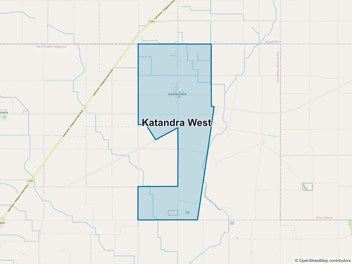 Map of Katandra West, VIC, Australia