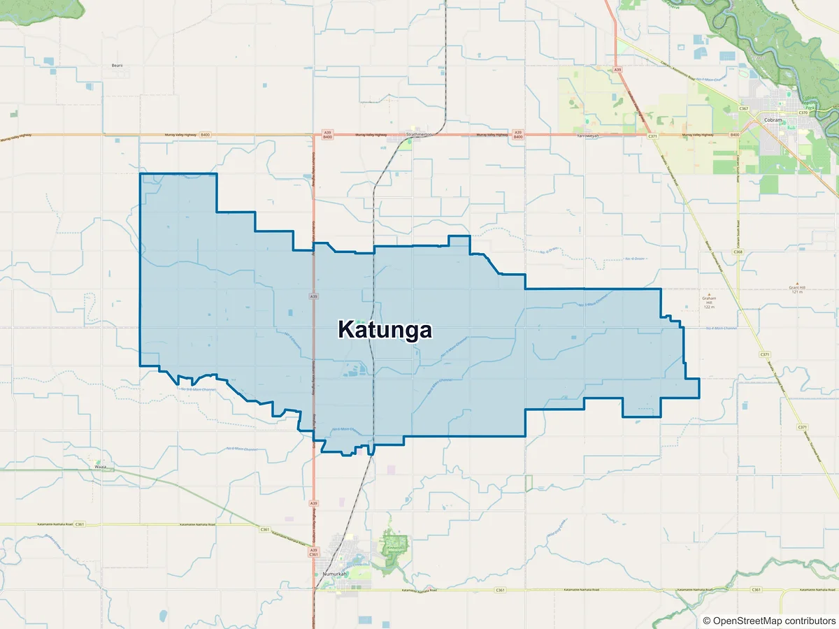 Map of Katunga, VIC, Australia