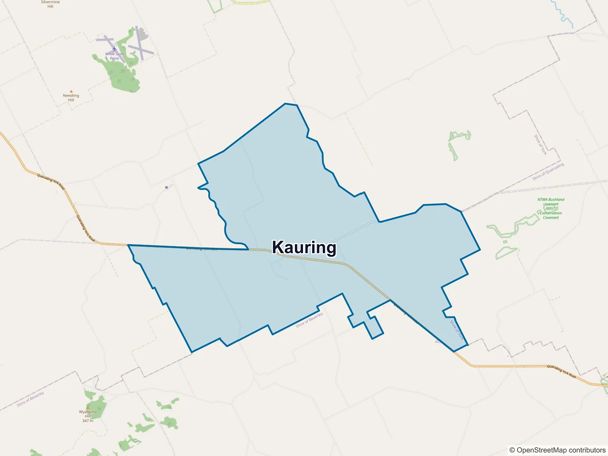 Map of Kauring, WA, Australia