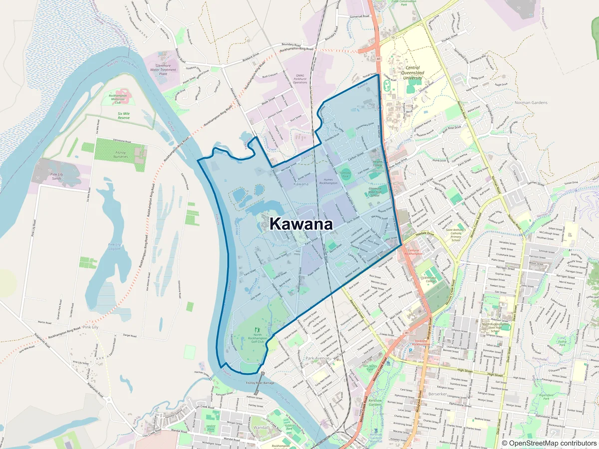 Map of Kawana, QLD, Australia