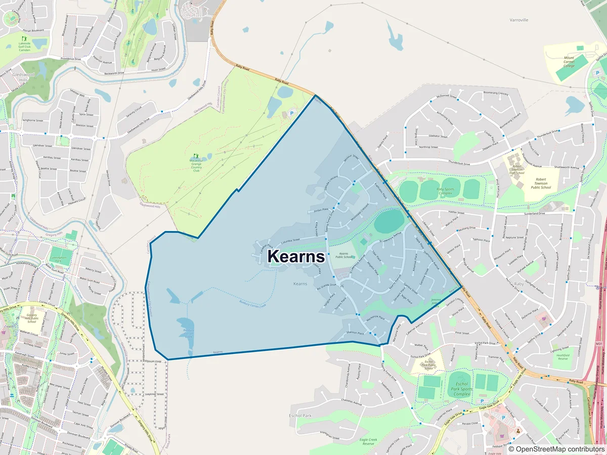 Map of Kearns, NSW, Australia