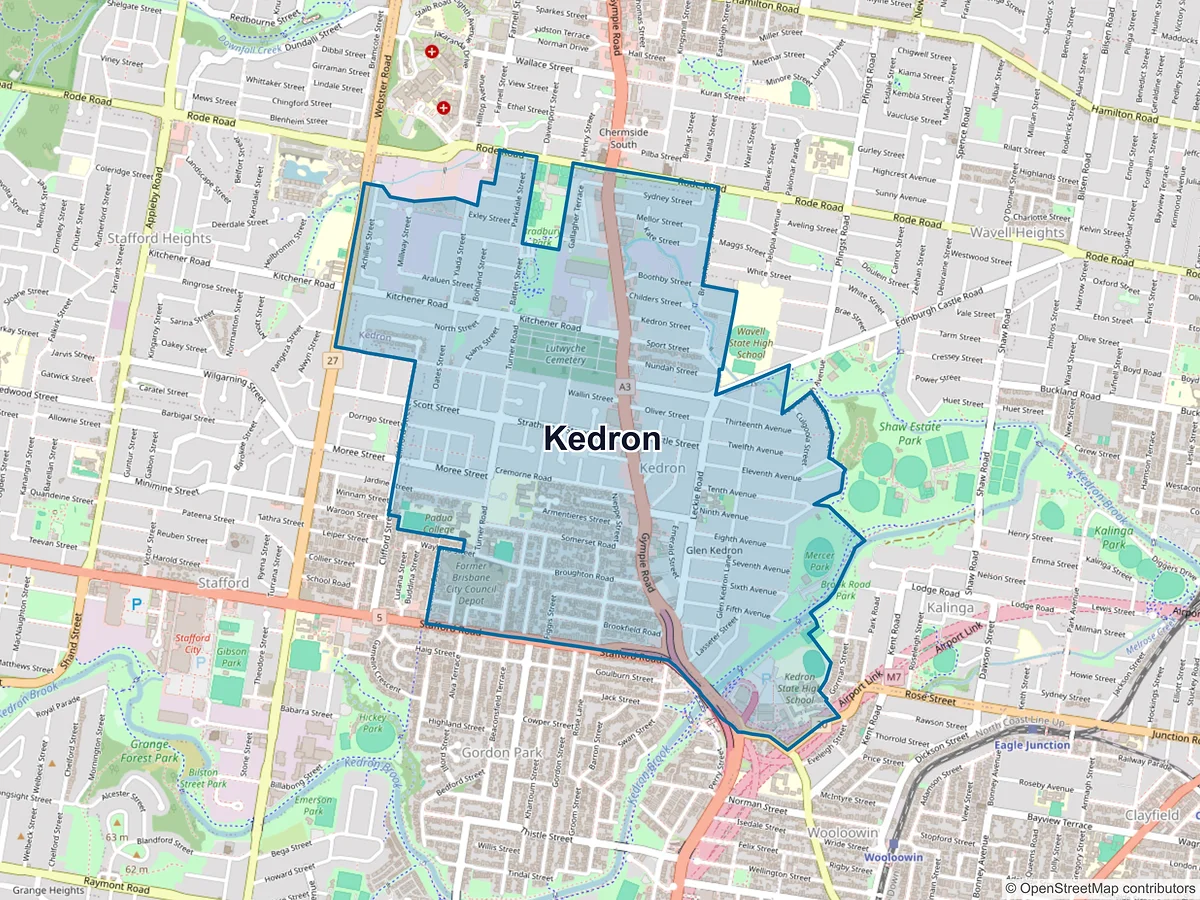 Map of Kedron, QLD, Australia