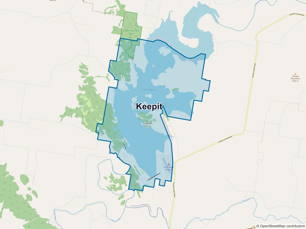 Map of Keepit, NSW, Australia