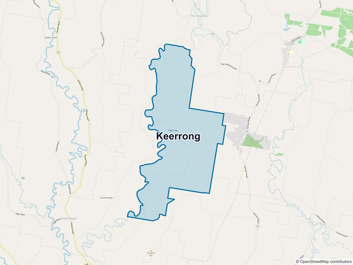 Map of Keerrong, NSW, Australia