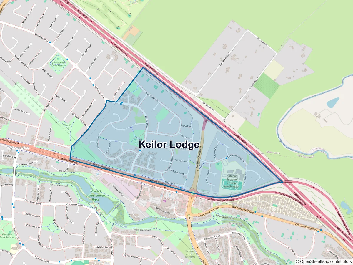 Map of Keilor Lodge, VIC, Australia