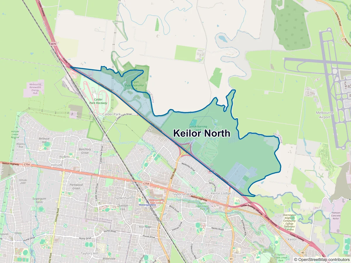 Map of Keilor North, VIC, Australia