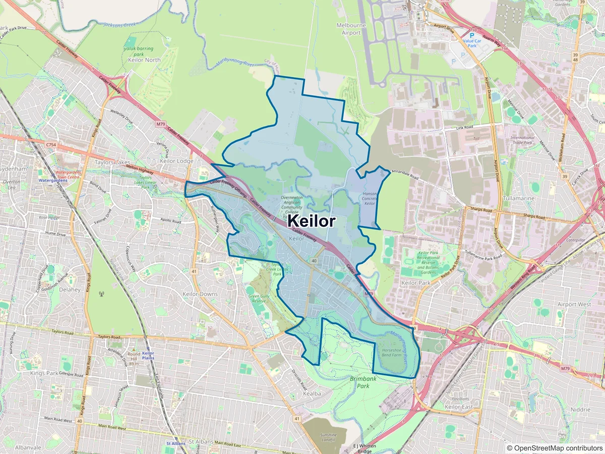 Map of Keilor, VIC, Australia