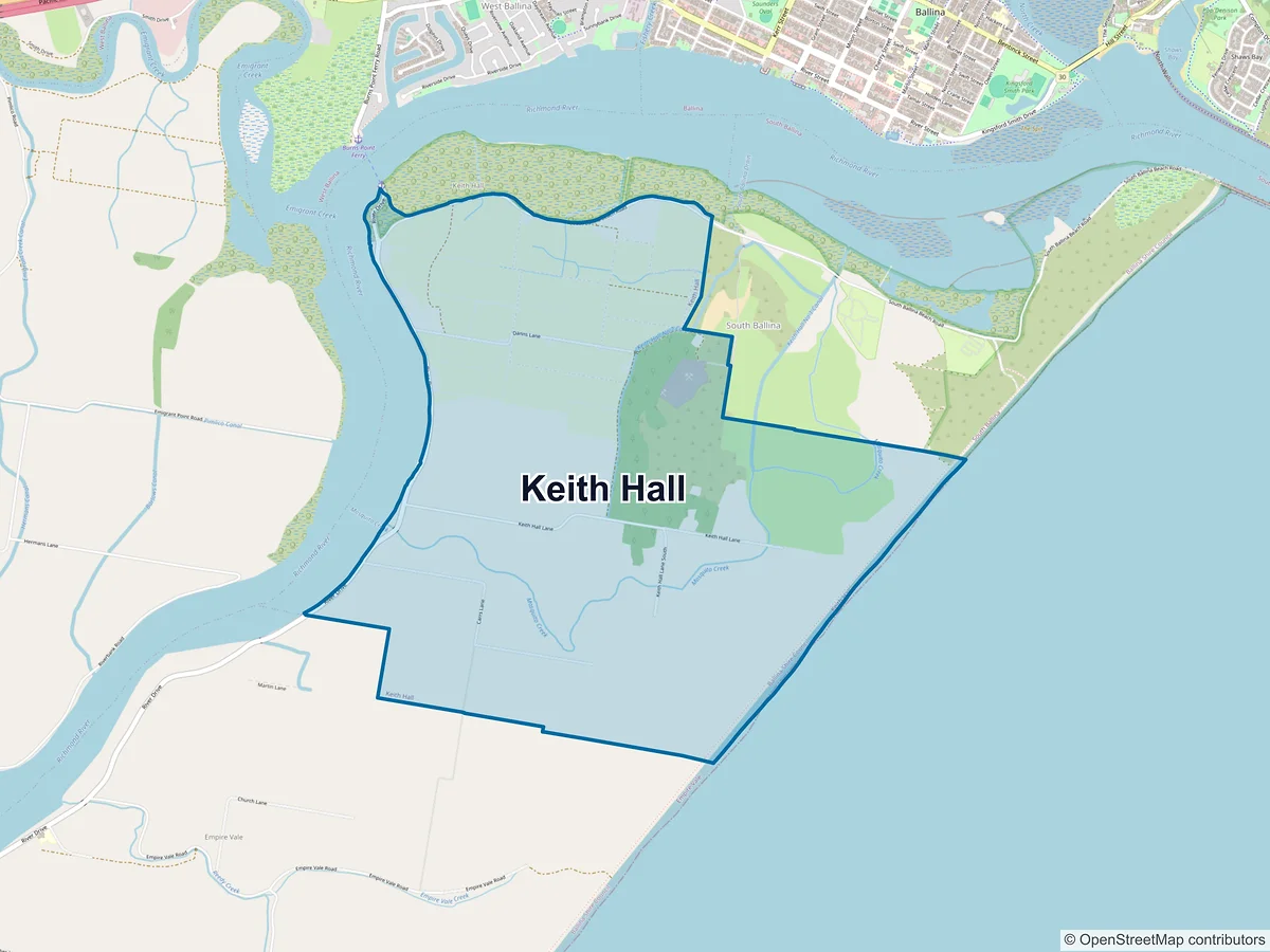 Map of Keith Hall, NSW, Australia