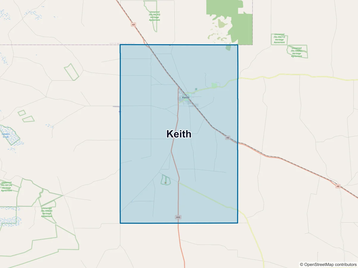 Map of Keith, SA, Australia