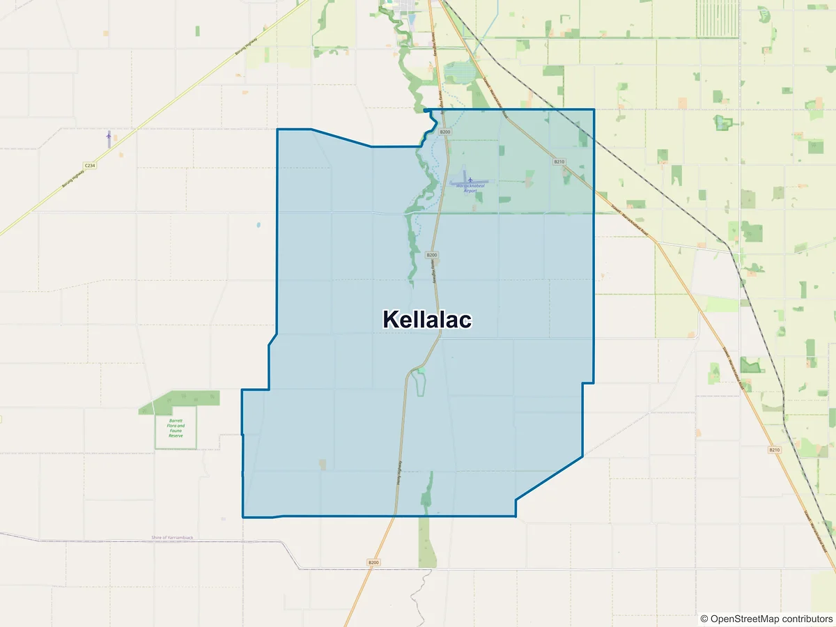 Map of Kellalac, VIC, Australia