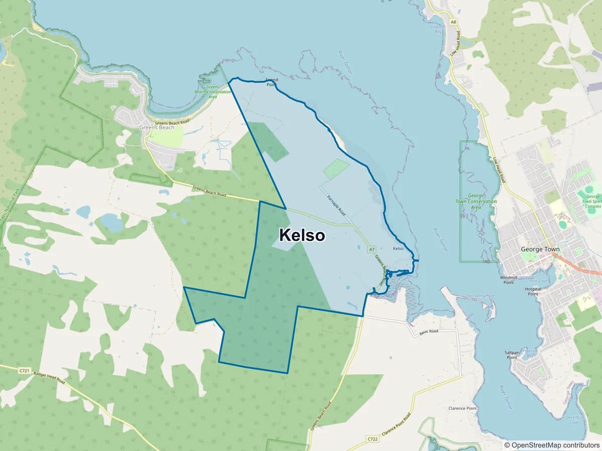 Map of Kelso, TAS, Australia