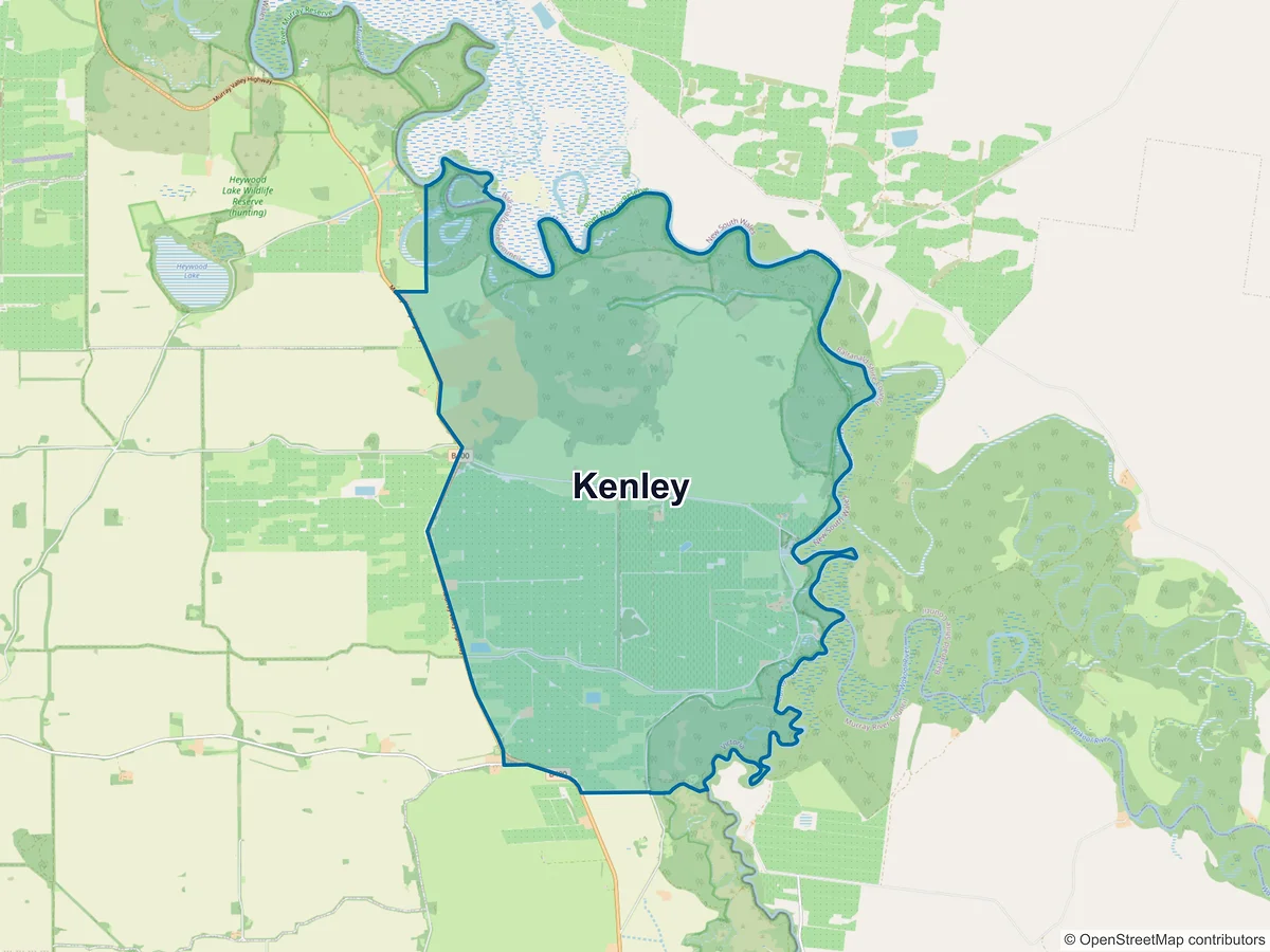 Map of Kenley, VIC, Australia