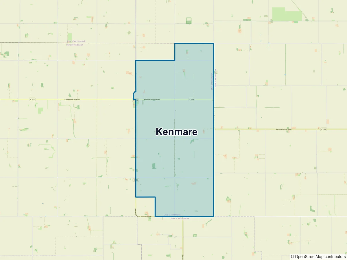Map of Kenmare, VIC, Australia
