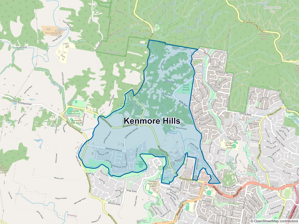 Map of Kenmore Hills, QLD, Australia