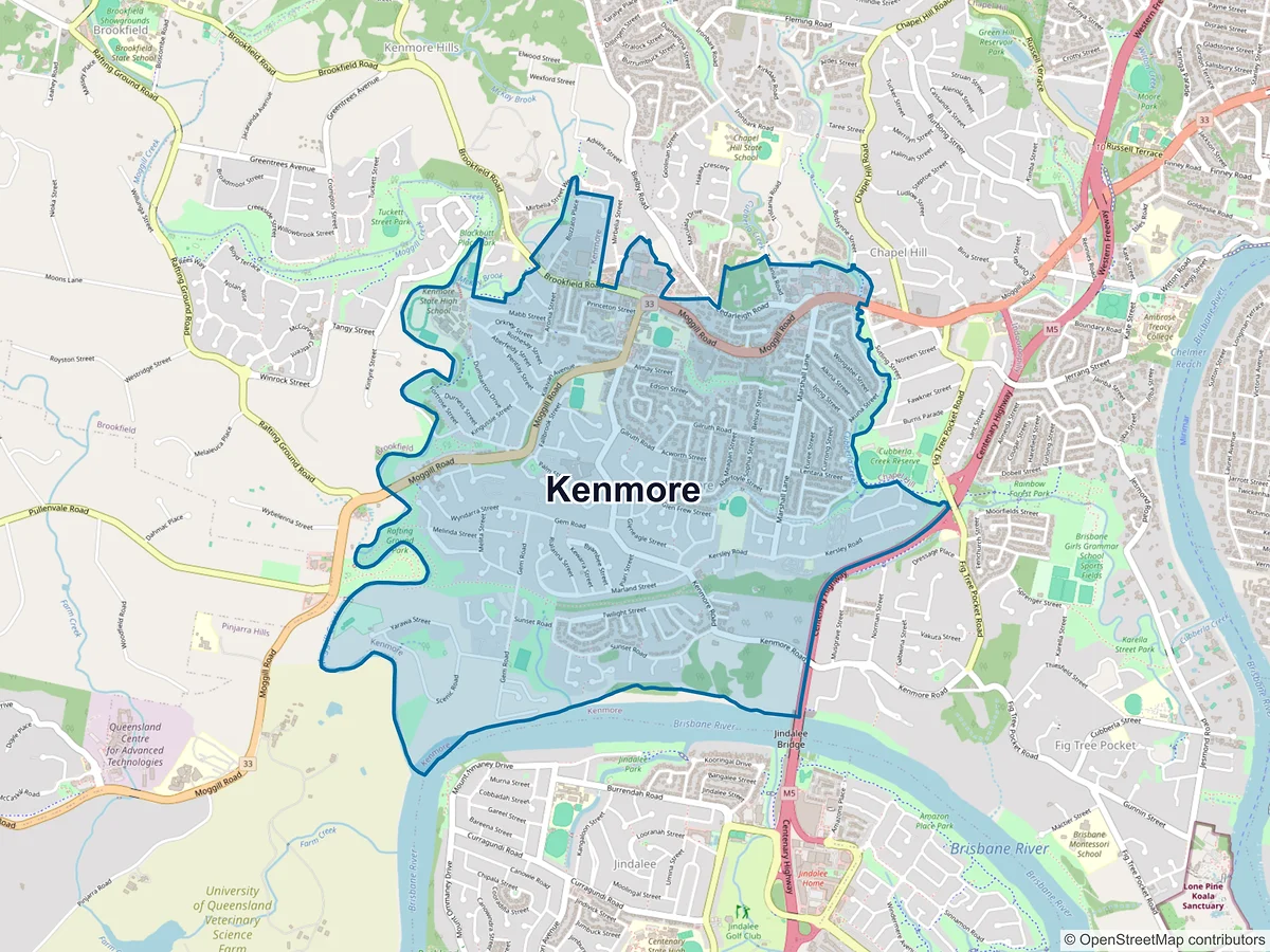 Map of Kenmore, QLD, Australia