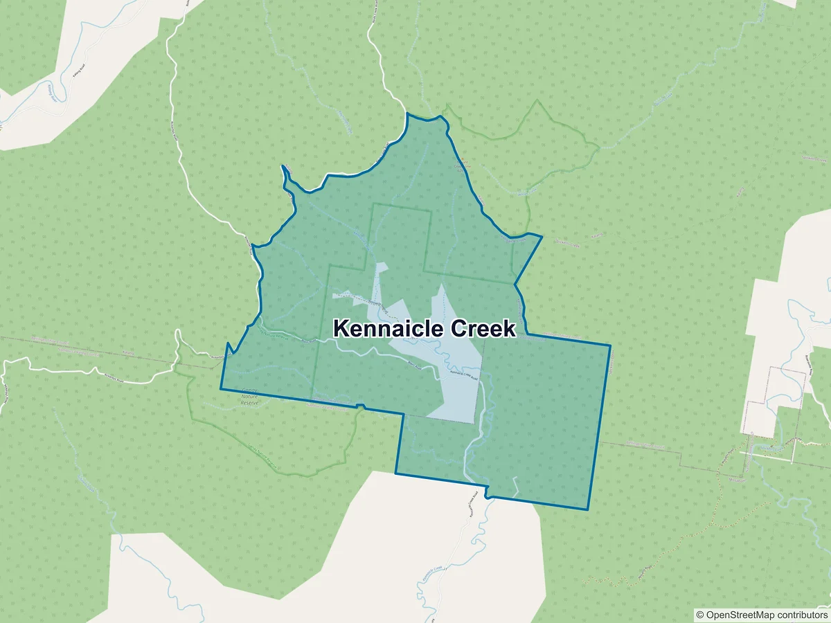 Map of Kennaicle Creek, NSW, Australia