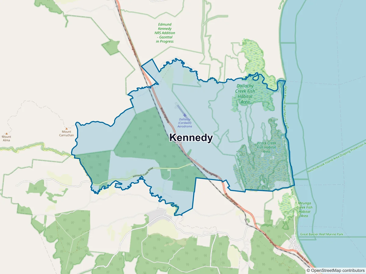 Map of Kennedy, QLD, Australia