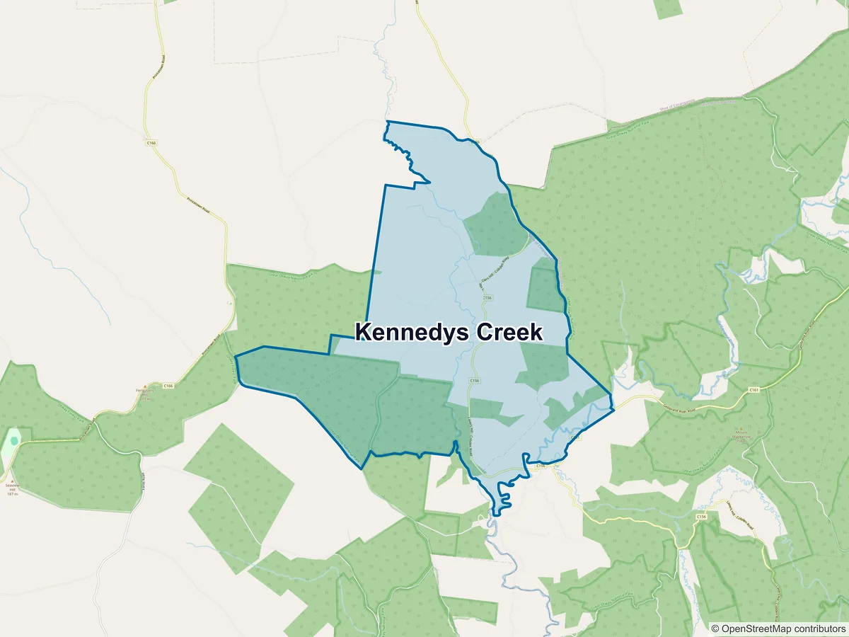 Map of Kennedys Creek, VIC, Australia