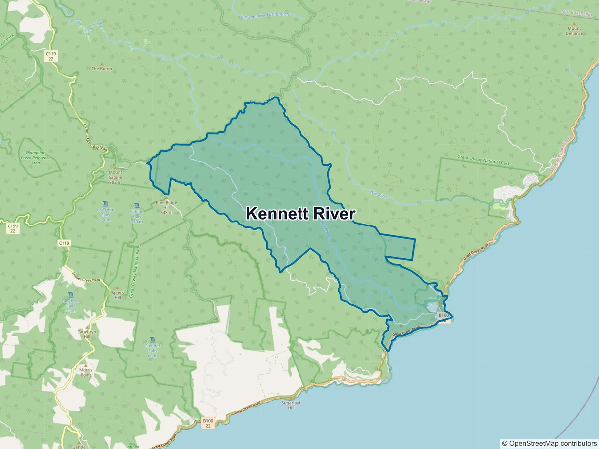 Map of Kennett River, VIC, Australia