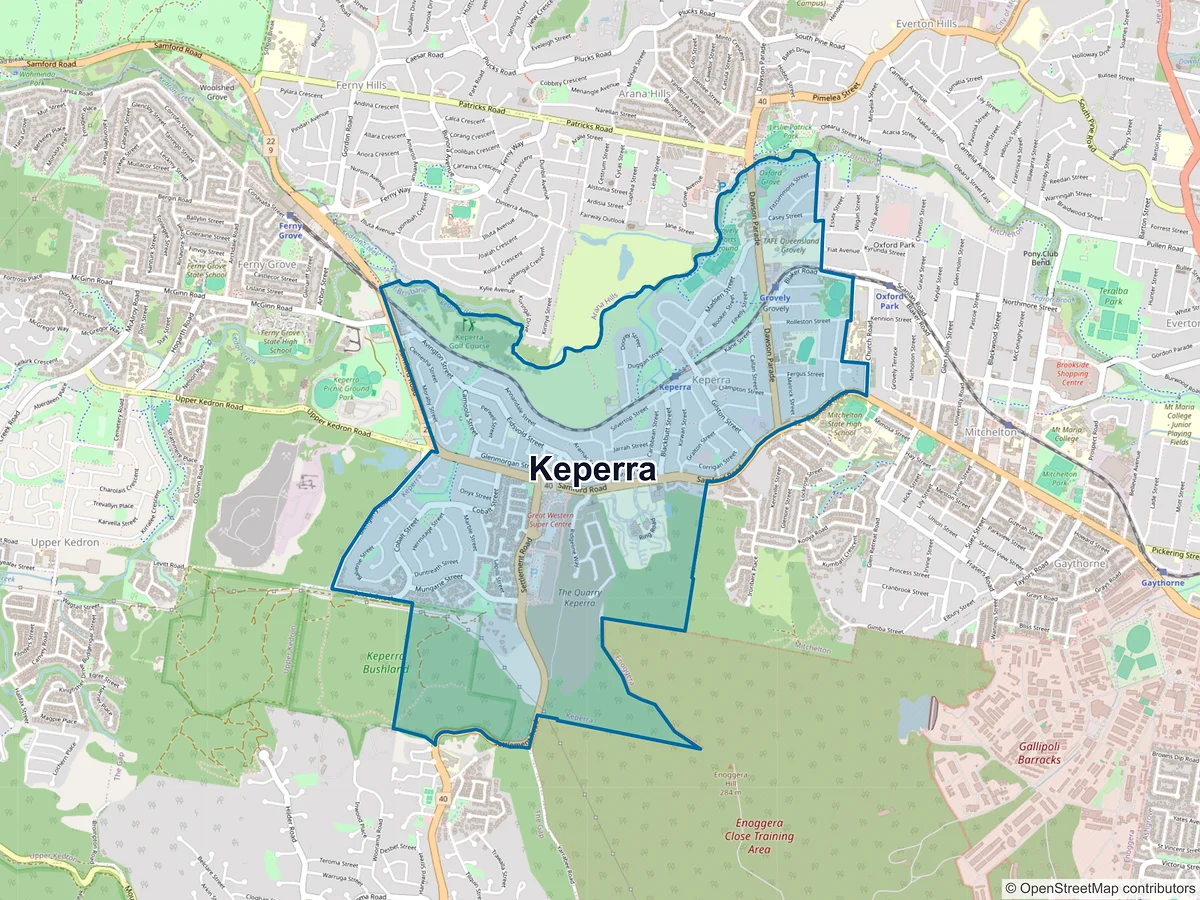 Map of Keperra, QLD, Australia