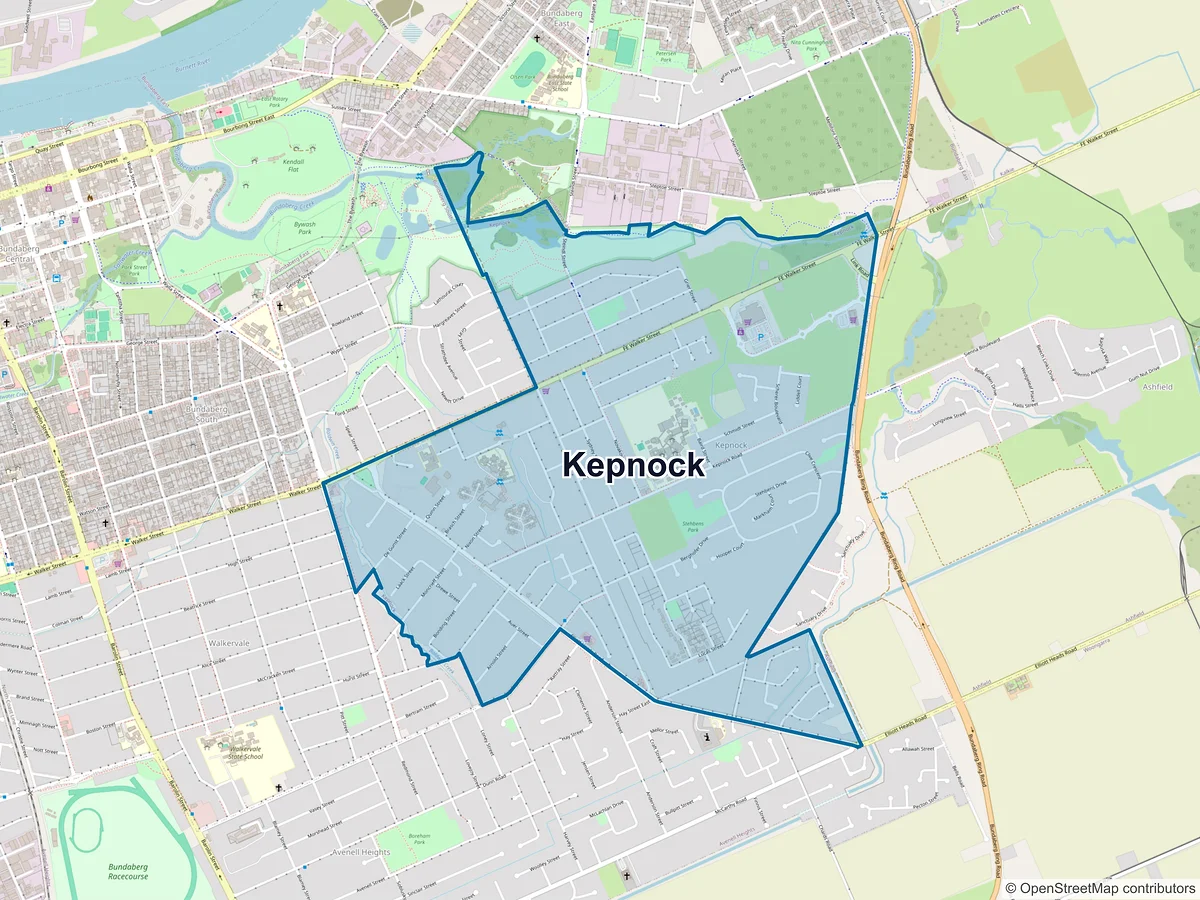 Map of Kepnock, QLD, Australia