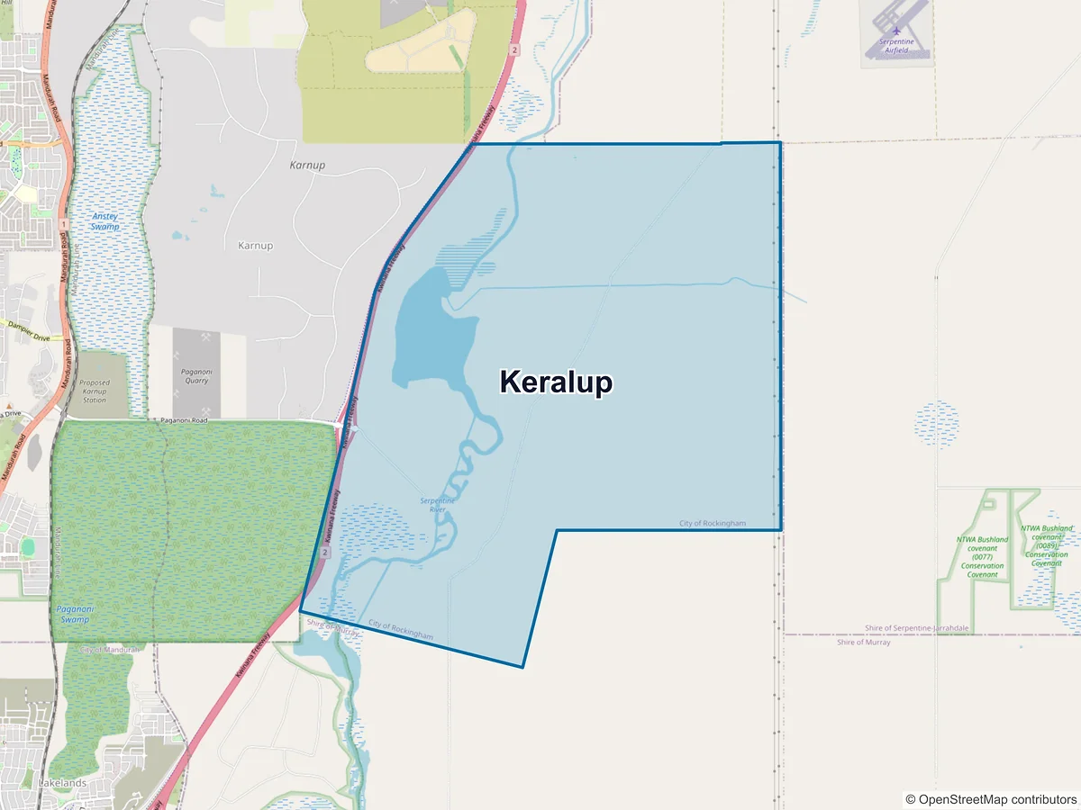 Map of Keralup, WA, Australia
