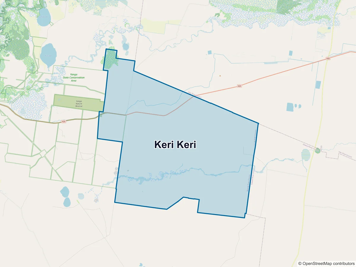 Map of Keri Keri, NSW, Australia