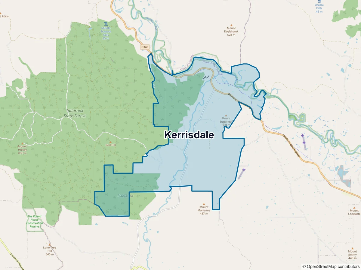 Map of Kerrisdale, VIC, Australia