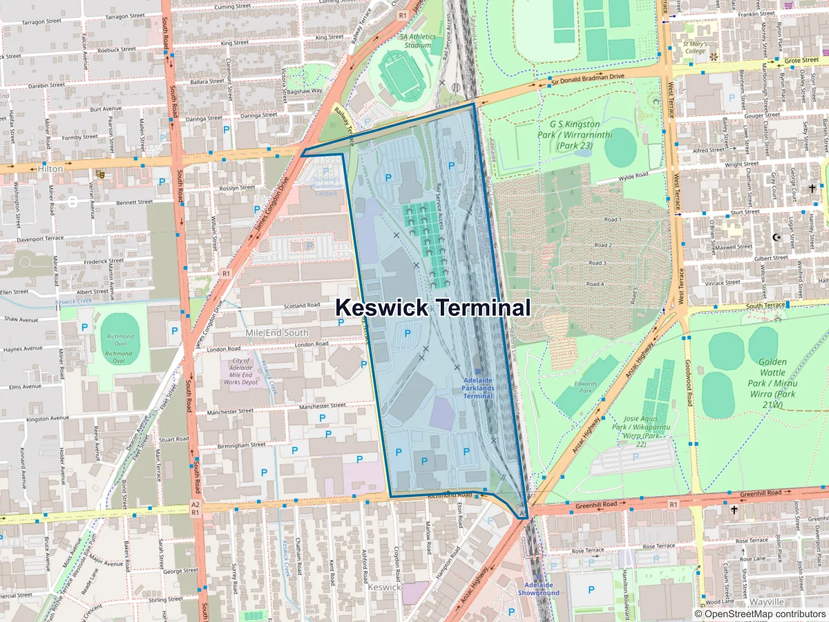 Map of Keswick Terminal, SA, Australia
