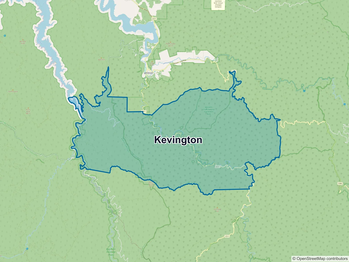 Map of Kevington, VIC, Australia