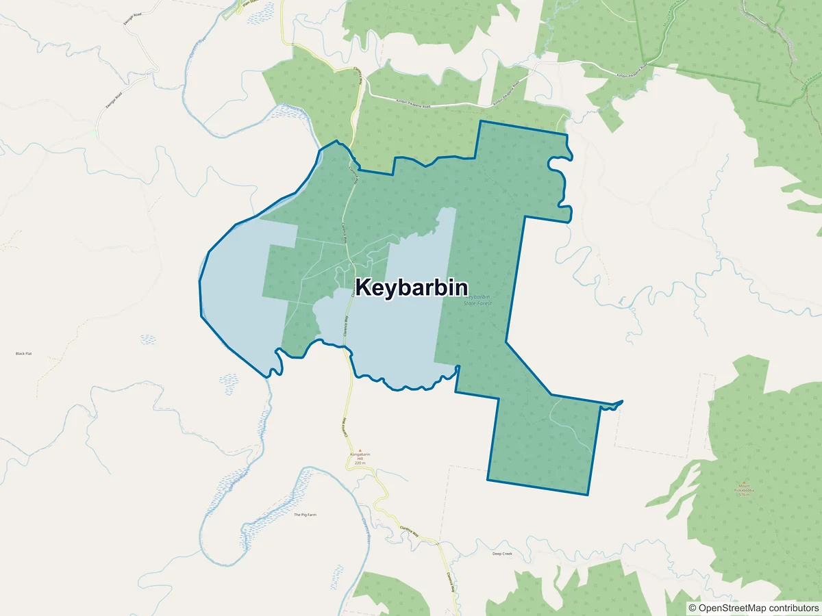 Map of Keybarbin, NSW, Australia
