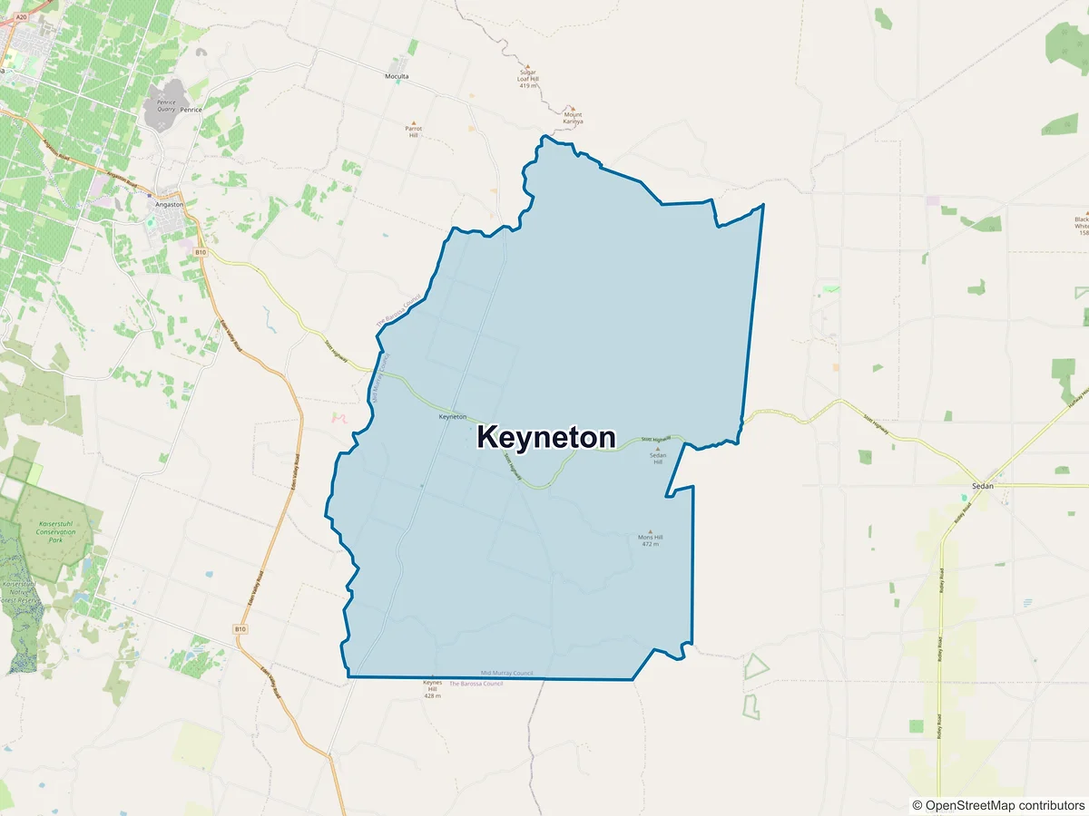 Map of Keyneton, SA, Australia