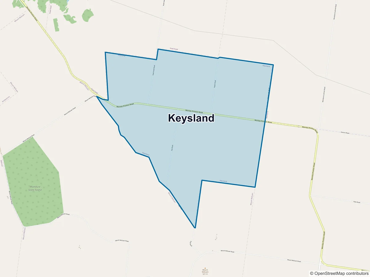 Map of Keysland, QLD, Australia